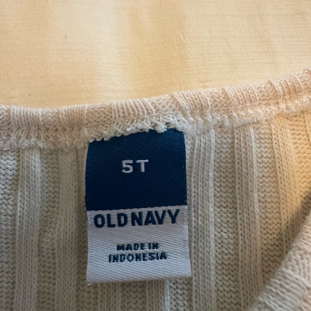 Old Navy Soft- Cream Short-Sleeve with Colorful Floral Print Skirt Dress 5T - Picture 4 of 7